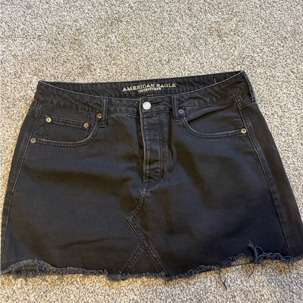 American Eagle Outfitters Charcoal Denim Skirt
